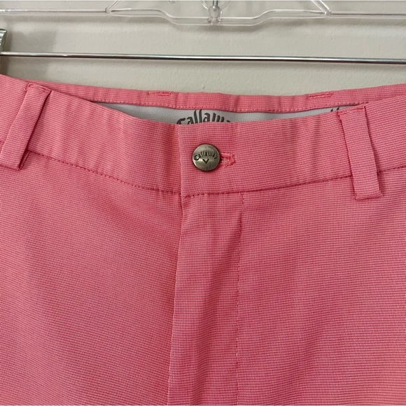 Callaway Men’s Opti-Dri Active Waistband Golf Shorts RN#37763 Salmon/Red 36” - Picture 2 of 4